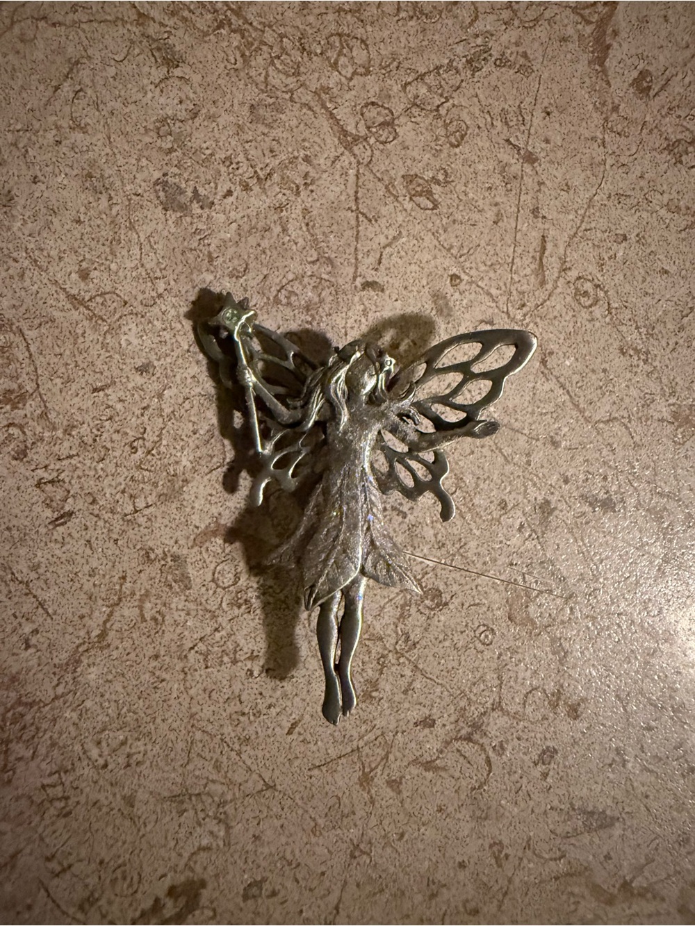 Silver Fairy Brooch